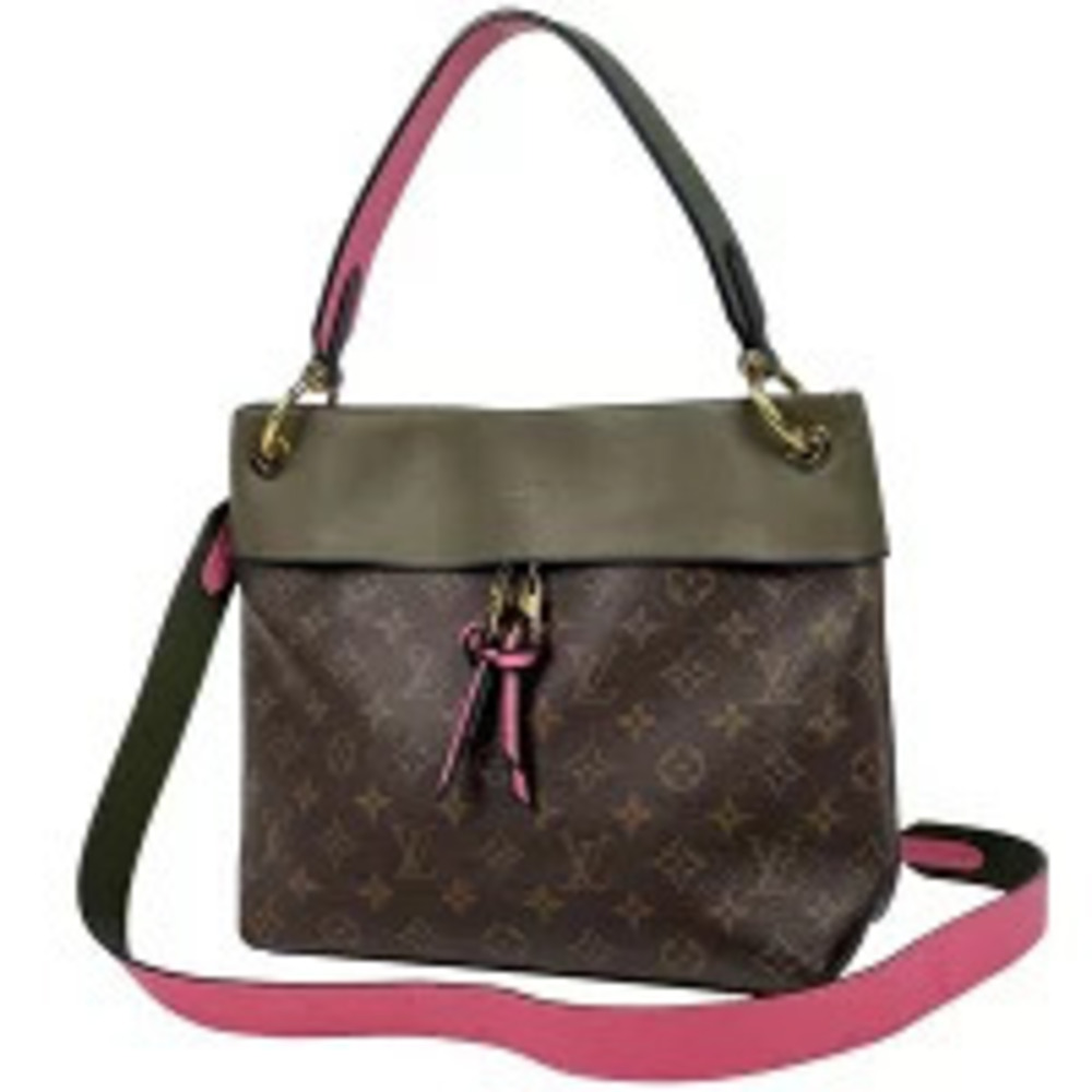 Louis Vuitton Tuileries Besace Shoulder Bag Handbag Monogram Brown Green